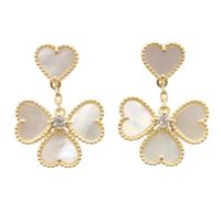[Pre-owned] Van Cleef & Arpels Earrings Sweet Alhambra Effiage Mother of Pearl K18 (Yellow Gold) Sweet Alhambra Effiage Mother of Pearl