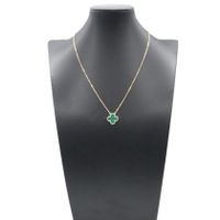 [Pre-owned] Van Cleef & Arpels Vintage Alhambra Malachite Necklace VCARO9VA00 Neck circumference 37.5/42cm K18 (Yellow Gold) Vintage Alhambra Malachite Necklace