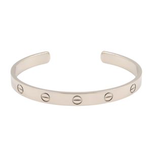 [Used] Cartier Love Open Bangle, Wrist size 15.5cm, K18WG (White Gold), Love Open Bangle, Women's, Used A