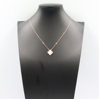 [Pre-owned] Van Cleef & Arpels Vintage Alhambra Pink Sable 1PD Necklace, Neck Circumference 37/41.5cm, K18PG (Pink Gold), Diamond