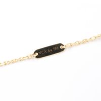 [Pre-owned] Van Cleef & Arpels Vintage Alhambra Malachite Necklace VCARO9VA00 Neck size 37.5/42cm K18 (Yellow Gold) Vintage Alhambra Malachite Necklace