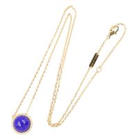 [Pre-owned] Van Cleef & Arpels Perle Couleur Lapis Lazuli Necklace VCARP9V700, Neck size 42/47cm, K18 (Yellow Gold) Perle Couleur Lapis Lazuli Necklace