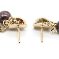 [Pre-owned] Cartier Trinity Pearl Earrings, K18 (Yellow Gold) and K18WG (White Gold), Women's Trinity Pearl Earrings, Used A