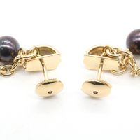 [Pre-owned] Cartier Trinity Pearl Earrings, K18 (Yellow Gold) and K18WG (White Gold), Women's Trinity Pearl Earrings, Used A
