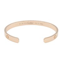 [Used] Cartier Love Open Bracelet, Wrist size 16.5cm, K18PG (Pink Gold), Love Open Bracelet, Women's, Used A