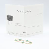 [Pre-owned] Van Cleef & Arpels Vintage Alhambra 5 Motif Malachite Bracelet VCARL80900 Wrist size 17.5cm K18 (Yellow Gold)