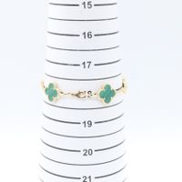 [Pre-owned] Van Cleef & Arpels Vintage Alhambra 5 Motif Malachite Bracelet VCARL80900 Wrist size 17.5cm K18 (Yellow Gold)