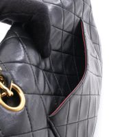 [Pre-owned] Chanel Matelassé Shoulder Bag, Double Flap, Black Lambskin (Sheepskin Leather), Chain Shoulder Bag, Women's.