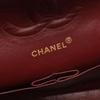 [Pre-owned] Chanel Matelassé Shoulder Bag, Double Flap, Black Lambskin (Sheepskin Leather), Chain Shoulder Bag, Women's.