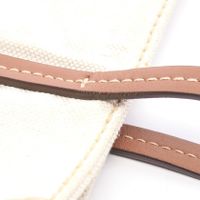 [Used] Prada PRADA Tote Bag MISTOLINO+VITEL 1BG347 Ivory/Beige Canvas Leather Small Linen Blend Tote Bag Women's Used B
