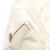 [Used] Prada PRADA Tote Bag MISTOLINO+VITEL 1BG347 Ivory/Beige Canvas Leather Small Linen Blend Tote Bag Women's Used B