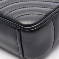 [Used] Prada PRADA Shoulder Bag Diagram Chain Shoulder Bag Medium Black Leather Diagram Chain Shoulder Bag Medium