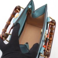 [Used] Gucci Diana Mini Bamboo 2-Way Tote Bag 702732 Light Blue Leather Diana Small Women's Used A