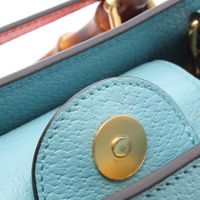 [Used] Gucci Diana Mini Bamboo 2-Way Tote Bag 702732 Light Blue Leather Diana Small Women's Used A