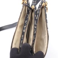 [Pre-owned] Dior SADDLE Shoulder Bag, Saddle Pouch, Oblique, Navy/Ivory Canvas Leather, Oblique Saddle Pouch Shoulder Bag