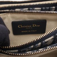 [Pre-owned] Dior SADDLE Shoulder Bag, Saddle Pouch, Oblique, Navy/Ivory Canvas Leather, Oblique Saddle Pouch Shoulder Bag
