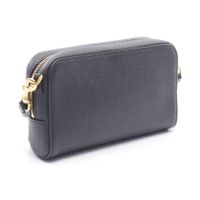 [Used] Dior Shoulder Bag, Caro Double Pouch, Black Leather, Caro Double Pouch Shoulder Bag, Women's, Used A