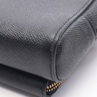 [Used] Dior Shoulder Bag, Caro Double Pouch, Black Leather, Caro Double Pouch Shoulder Bag, Women's, Used A