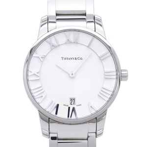 Excellent condition Tiffany & Co. Atlas Dome Z1800.11.10A21A00A Quartz Watch SS Silver 0122 [Used] TIFFANY&Co. Men's