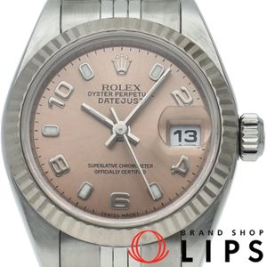Rolex Datejust Ladies 79174(P) Ladies Watch, Box, Warranty Card, K18WG/SS, Pink, Polished, 2000 Model, Excellent Condition [Used]