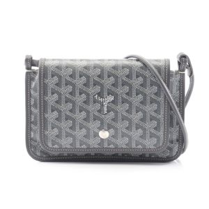 【二手】 GOYARD Plume Pouch Wallet Shoulder Bag PMLTY51CL51P 灰色/白色 PVC塗層帆布皮革 Plume Pouch Wallet
