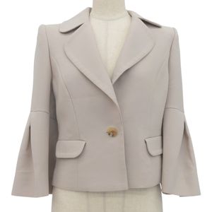 Excellent condition ▲ FOXEY BOUTIQUE 37620 Wool Flare Sleeve Tailored Jacket Beige Size 38 Made in Japan Authentic Women's