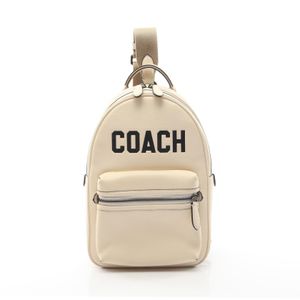 【二手】COACH馳腰包/斜背包 Charter Coach Graphic CP127 象牙色皮革 Charter 雙肩包 男士二手 A