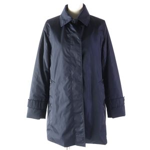 Unused △ Aquascutum ZEBRA print padded liner coat, concealed placket, single-breasted, navy, size S, authentic, women's, highly recommended ◎ Retail price: 66,000 yen