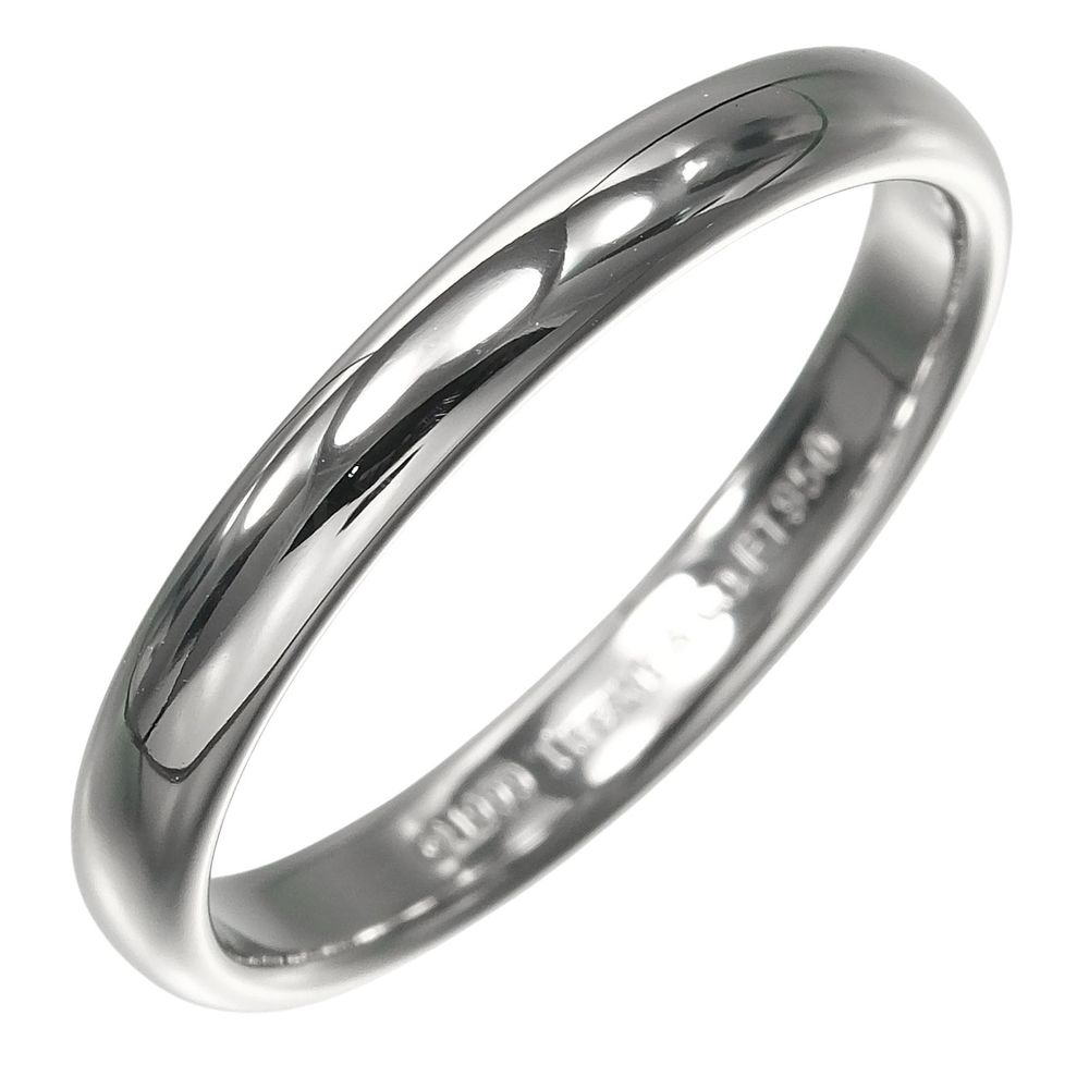 Tiffany & Co. Forever Classic Band Ring, Size 16, 3mm Band, Pt950 Platinum, Approx. 4.98g, Men's [Used]