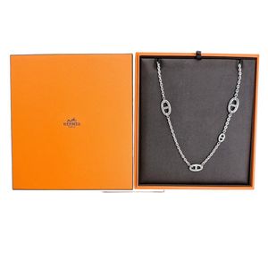 Hermes 에르메스 롱 목걸이 파랑돌 샹달 목걸이
 HERMES 실버【중고】