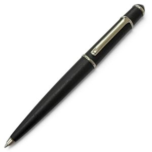 Excellent condition □ Cartier Diabolo de Cartier Black Cabochon Twist Ballpoint Pen Matte Black Silver Made in France Men's Pen Writing confirmed