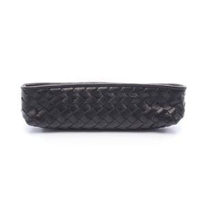 【中古】 ボッテガヴェネタ BOTTEGA VENETA ペンケース イントレチャート ブラック ラムスキン（羊革） イントレチャート ペンケース ユニセックス Used A