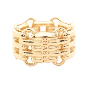 [Used] Chanel Ring - Chain Motif - Gold Plated (GP) - Women's Ring - Used A