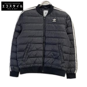Adidas FL0004 Black Nylon Zip-Up Blouson Down Jacket, Size L [Used]