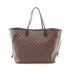 【二手】LOUIS VUITTONNeverfull GM 手提包，Damier Ebene 帆布，N51106，PVC 塗層帆布，皮革，女士，二手 B