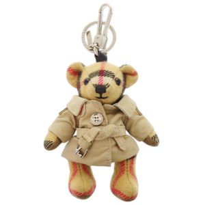 Burberry 버버리 토마스 베어 참 노바 체크 트렌치코트 캐시미어 베이지 키홀더/키링 0554【중고】BURBERRY