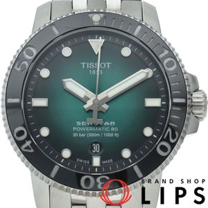 天梭 Seastar 1000 Powermatic 80 腕錶 43mm Seastar 1000 專業腕錶 43mm T120.407.11.091.01 附原廠盒和保固卡 不銹鋼/陶瓷 男士腕錶 綠色拋光 成色極佳 [二手]