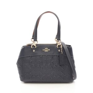 【二手】COACH迷你 Brooke 手提包，經典壓紋，兩用手提包 F28472 金色皮革，兩用單肩包，壓紋皮革，女士