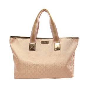 [중고] Gucci 구찌 토트백 웹 라인 267474 골드/핑크 캔버스 레더 셰리 라인 토트백 여성용 Used B