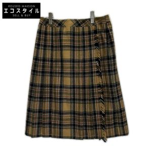 Celine 80-90年代復古JCC時代黃色格紋百褶裙 [二手]