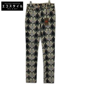 Etro 19518 多色佩斯利花紋貼布拉鏈修身褲，26 碼 [二手]