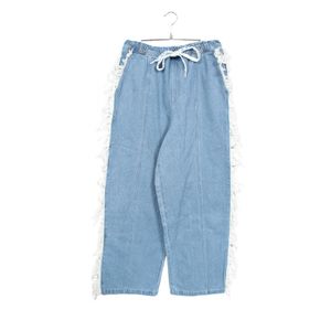[Used] adidas x KSENIASCHNAIDER Denim Frayed Jeans , Cotton x KSENIASCHNAIDER denim pants, women's, unused.