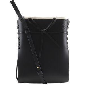 LOEWE Ikebana Small 单肩包/斜挎包 小牛皮 黑色 斜挎/肩背 磁吸扣 女士【二手】
