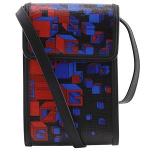 Gucci 方形 G Space 單肩包/手拿包 631766 PVC 黑色斜背包，雙向磁扣，男女通用 [二手]