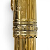 良品□MONTBLANC モンブラン マイスターシュテュック ソリテール クラシック SV925 ツイスト式 ボールペン ゴールド ドイツ製 重量40g メンズ 筆記確認済み
