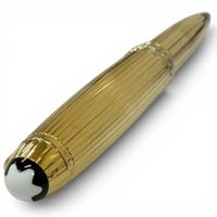 良品□MONTBLANC モンブラン マイスターシュテュック ソリテール クラシック SV925 ツイスト式 ボールペン ゴールド ドイツ製 重量40g メンズ 筆記確認済み
