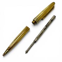 良品□MONTBLANC モンブラン マイスターシュテュック ソリテール クラシック SV925 ツイスト式 ボールペン ゴールド ドイツ製 重量40g メンズ 筆記確認済み