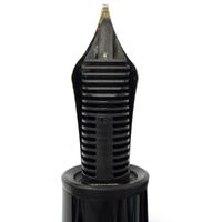 美品□MONTBLANC モンブラン マイスターシュテュック 149 ペン先18K OMニブ キャップ式 希少 万年筆 ブラック ゴールド ドイツ製 メンズ