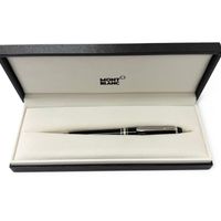 極美品□MONTBLANC モンブラン プラチナライン マイスターシュテュック クラシック ツイスト式 ボールペン ブラック シルバー ドイツ製 メンズ 筆記確認済み