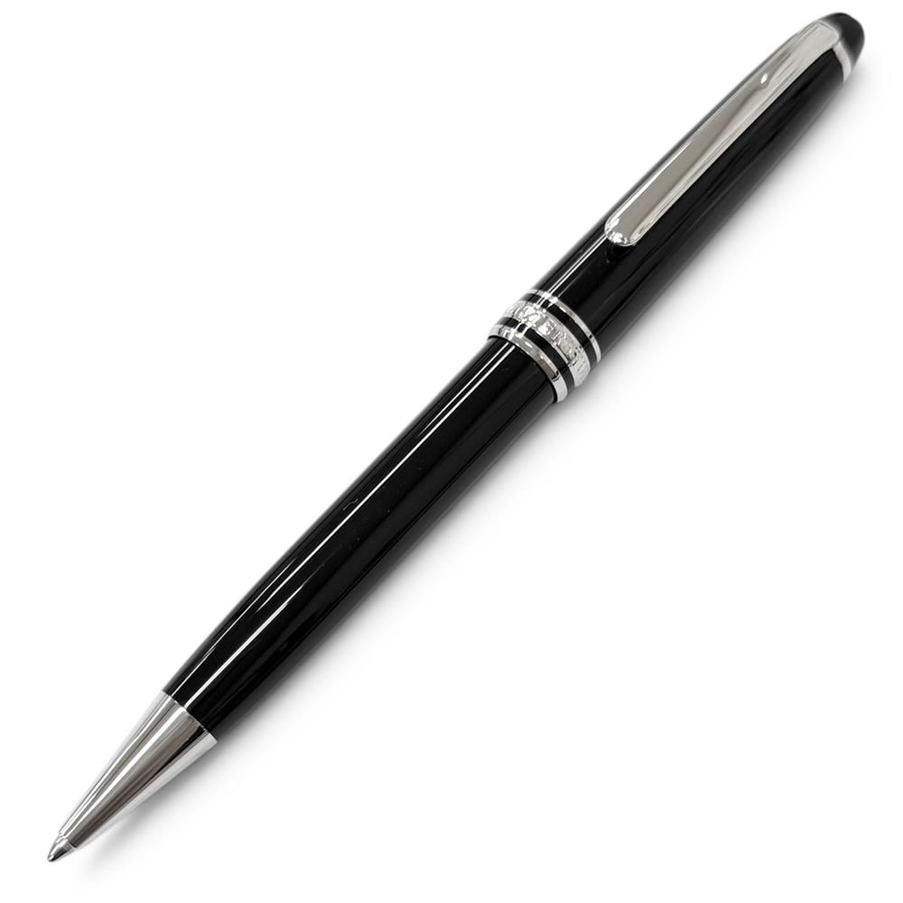 極美品□MONTBLANC モンブラン プラチナライン マイスターシュテュック クラシック ツイスト式 ボールペン ブラック シルバー ドイツ製 メンズ 筆記確認済み